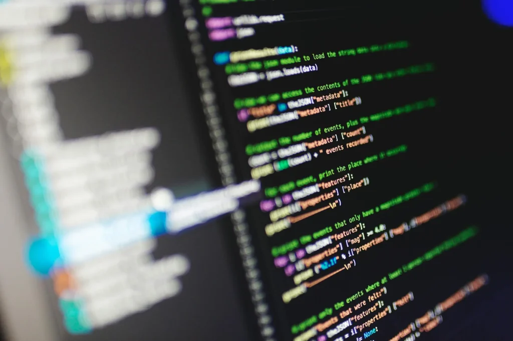 Web Development Coding Screen